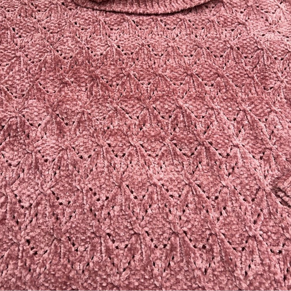 Mauve Chenille Turtleneck Sweater - Picture 7 of 11